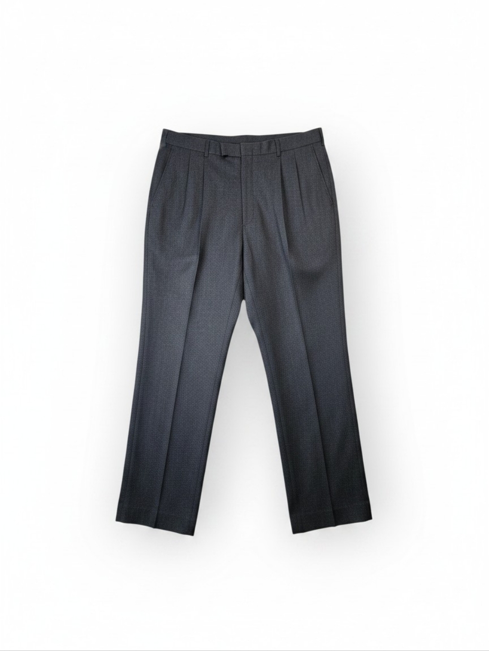 Moda Prima 100% Wool Dress Pants Gray Pleated Classic Tailored Trousers